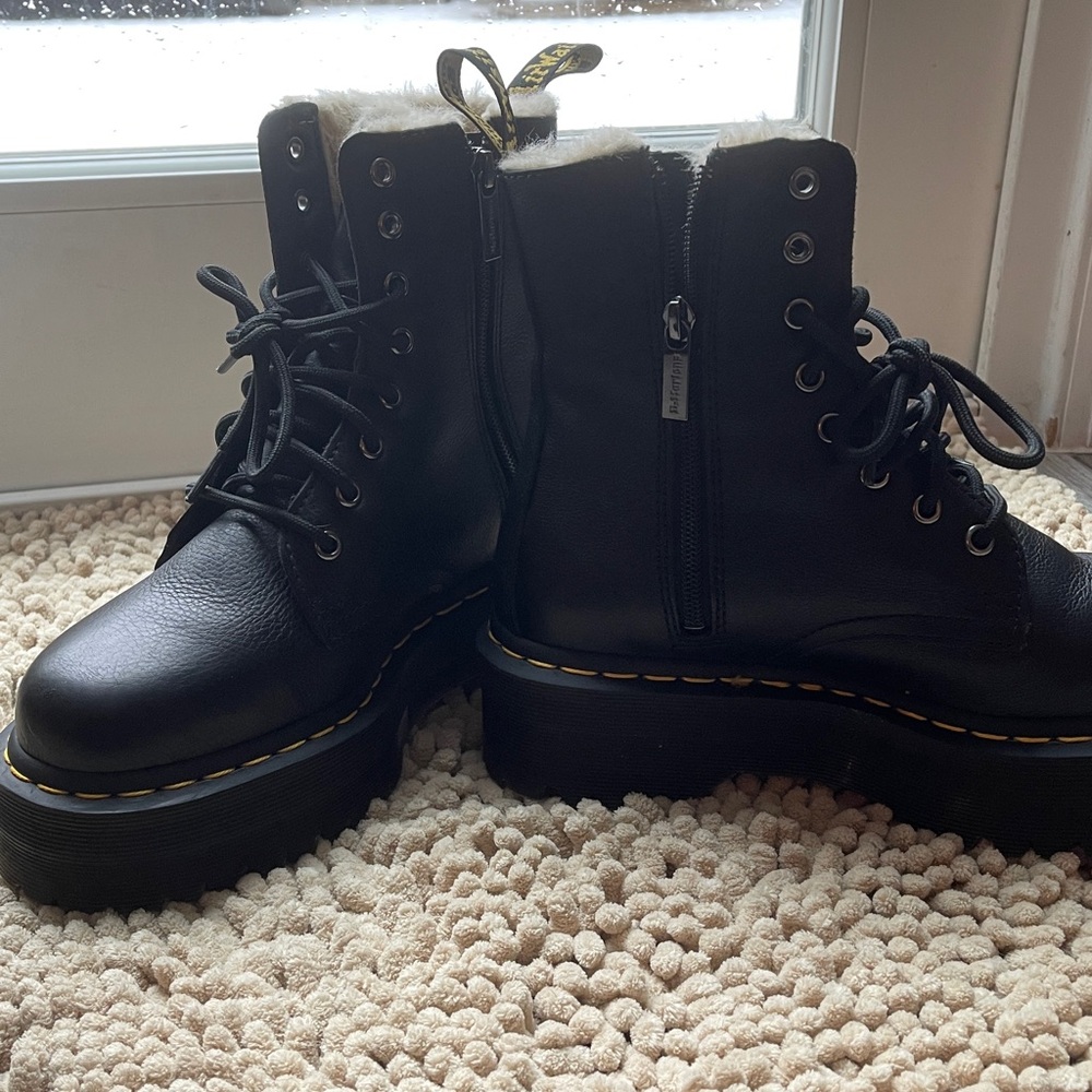 Dr. Martens Jadon faux fur lined platform boots